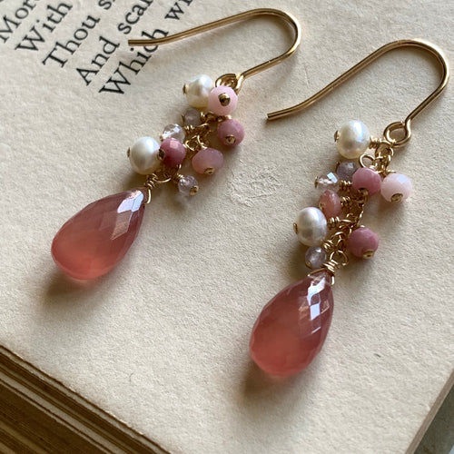 AAA Rhodocrosite & Pink Stones on 14k Gold Filled