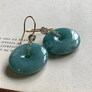Grade A Burmese Dark Green Jade on 14k Gold Filled