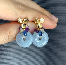 Load image into Gallery viewer, Grade A Lavender Jade Donuts &amp; Blue Purple Gemstone