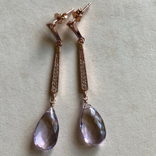 Load image into Gallery viewer, AAA Ametrine Rose Gold Dangle Earrings
