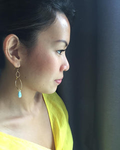 Larimar Dangle Earrings